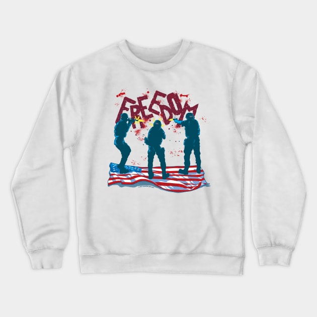 FREEDOM Crewneck Sweatshirt by Shamus_Beyale